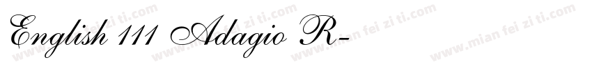 English 111 Adagio R字体转换